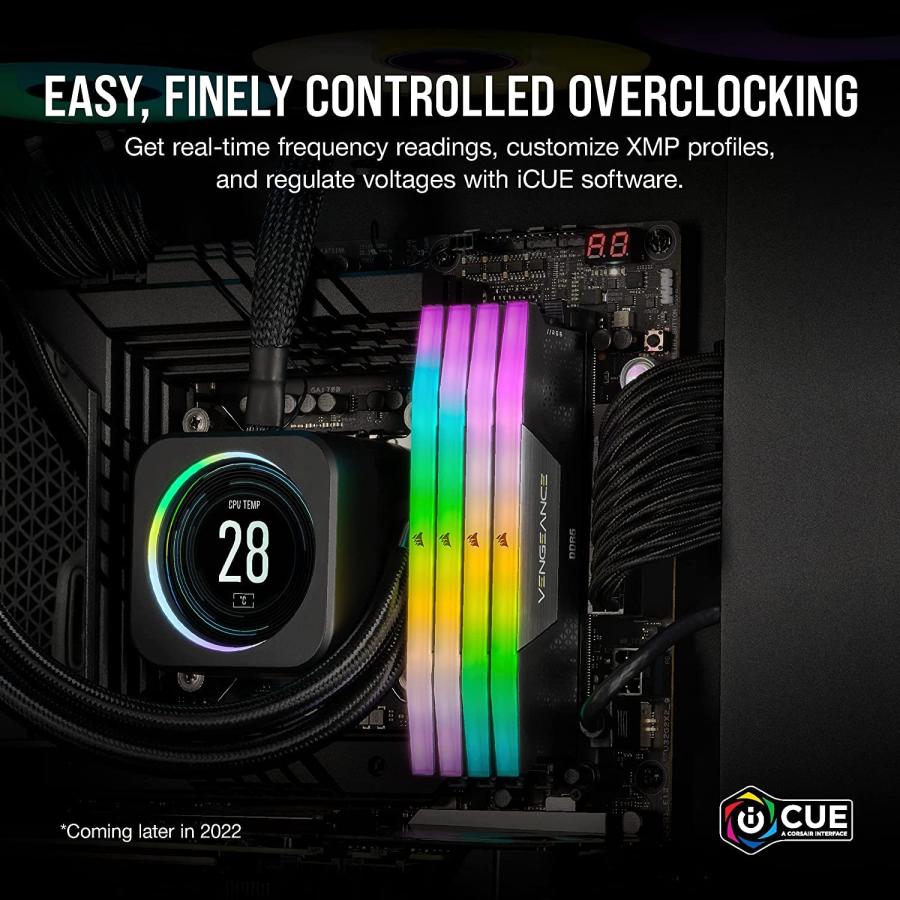CORSAIR DDR5-6400MHz デスクトップPC用メモリ VENGEANCE RGB DDR5シリーズ (PC5-51200) Intel