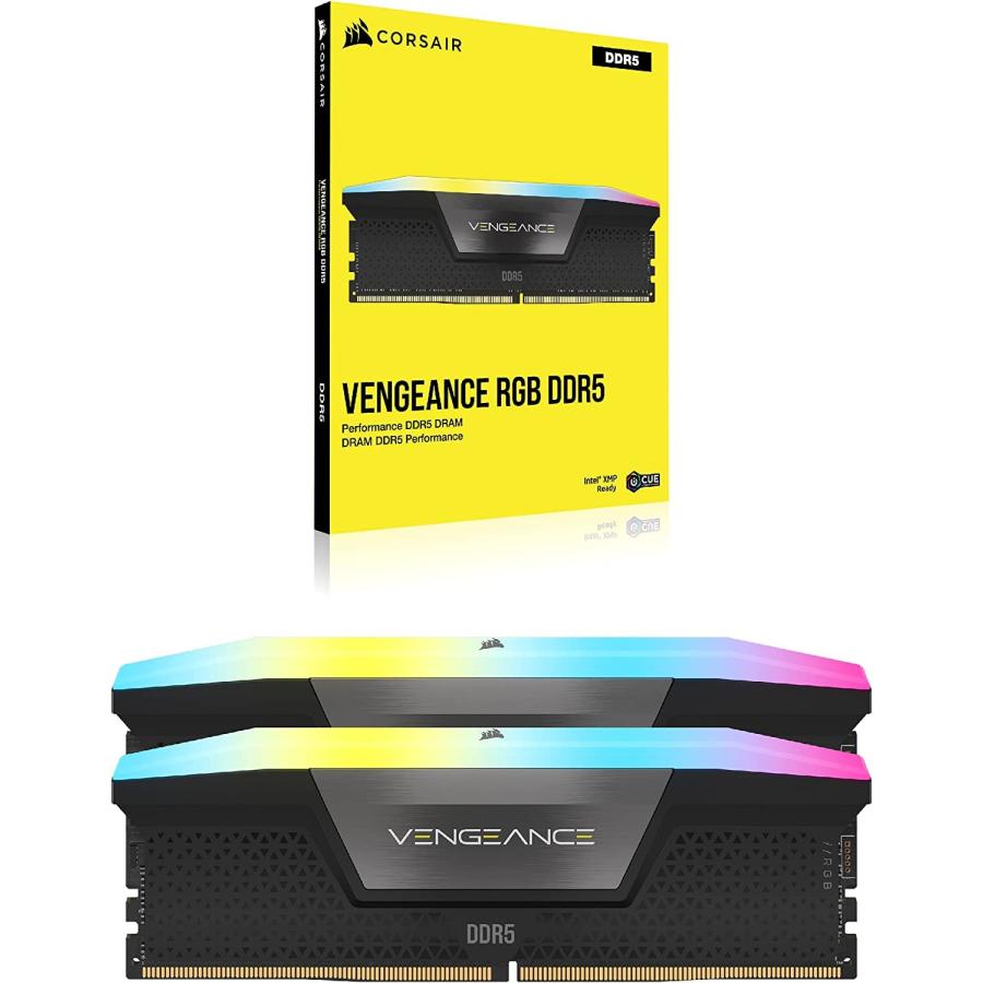 CORSAIR DDR5-6400MHz デスクトップPC用メモリ VENGEANCE RGB DDR5シリーズ (PC5-51200) Intel
