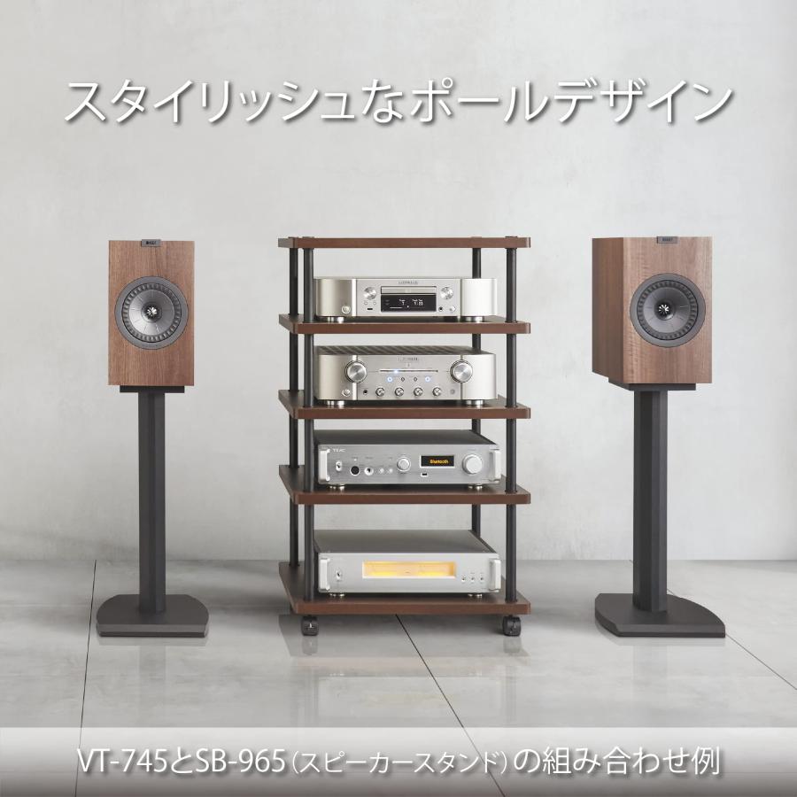 ハヤミ工業 VT-743 3段オーディオラック ハヤミ工産 オーディオラック 3段 キャスター付き リバーシブル