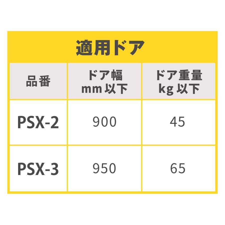 日本ドアチェック製造 日本ドアーチェック製造(株) ニュースター PSX-3 取替用ドアクローザ シルバー_4