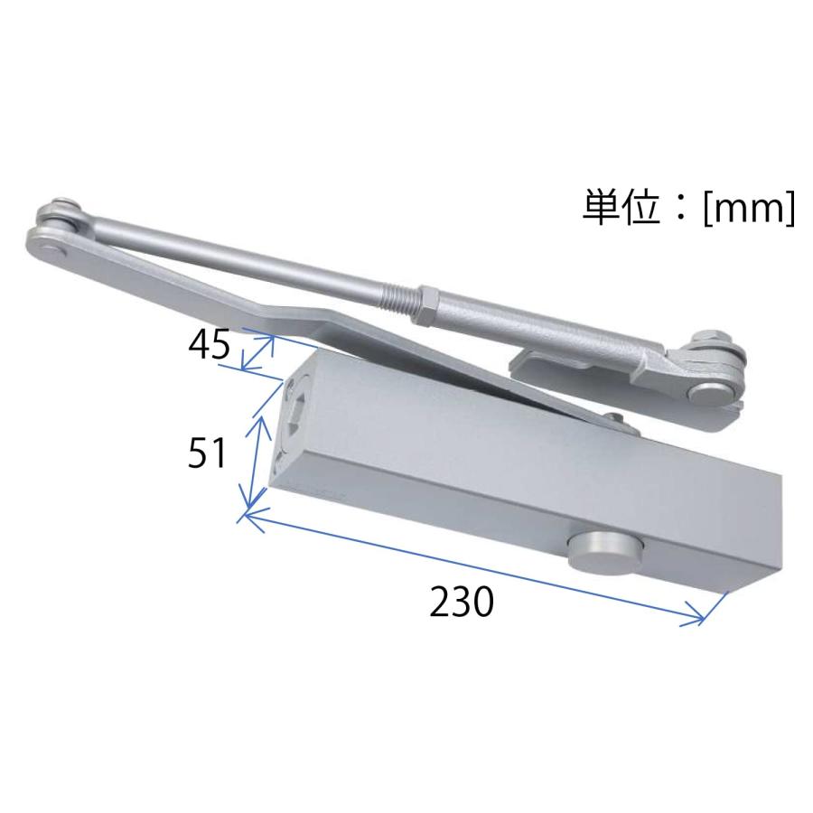 日本ドアチェック製造 日本ドアーチェック製造(株) ニュースター PSX-3 取替用ドアクローザ シルバー_6