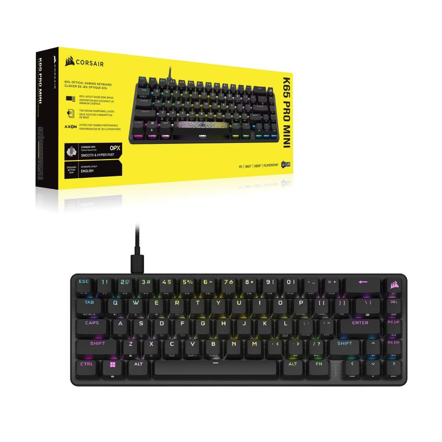 CORSAIR K65 PRO MINI ゲーミングキーボード 65%キーボード 自社独自開発OPX軸 方向キー有り 日本語レイアウト CH-91A4_7