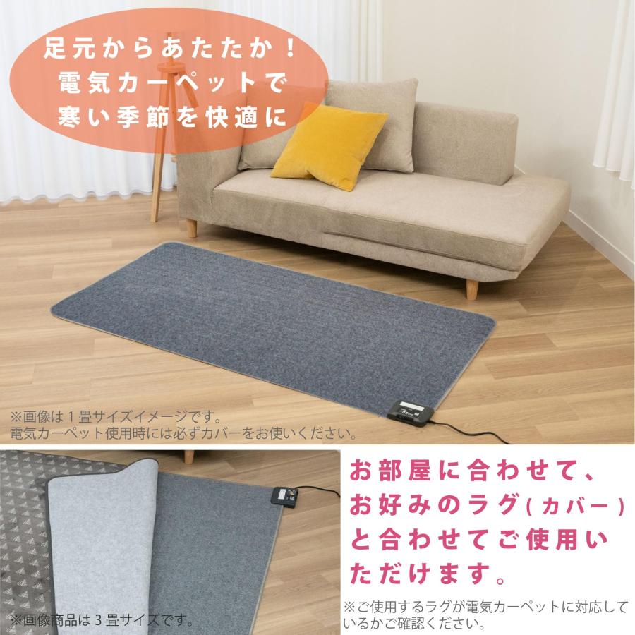 広電(KODEN) 電気カーペット ホットカーペット 本体 176×88cm 1畳