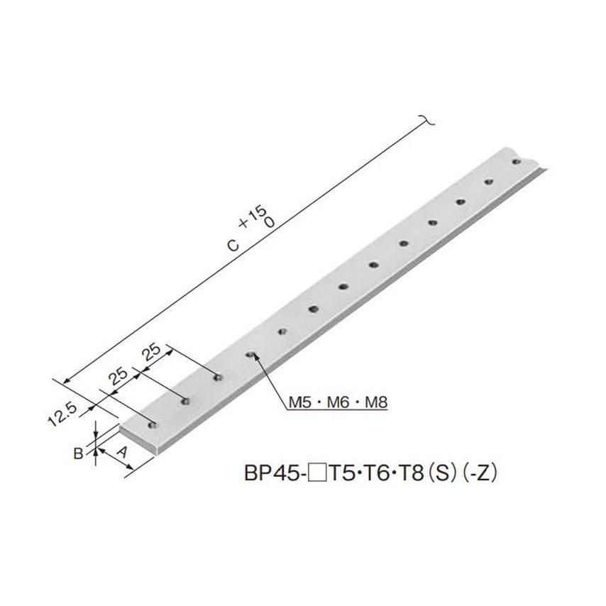 日東工業(NiTO) 銅バー M6タップ付 1500×18×3mm 1本入 BP45-10T6-Z_1