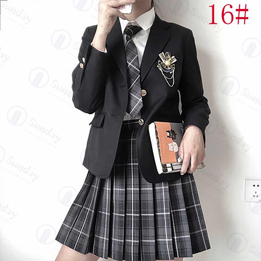 卒業式スーツ 4点セット 女の子 かっこいい 子供服 女子高生 制服 小学生 中学生 高校生 中高生 入学式 卒業式 学園祭 女子 学生服 上下 おしゃれ 可愛い Zf007 Sunday 通販 Yahoo ショッピング