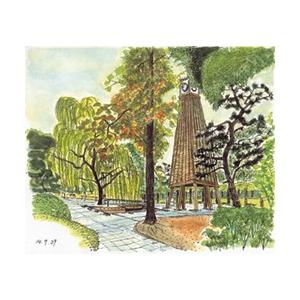 図画 室内装飾 入り口・入口 作物 見晴らし画 芭蕉 頭蓋骨紀行1 深川喨喨たる運動場