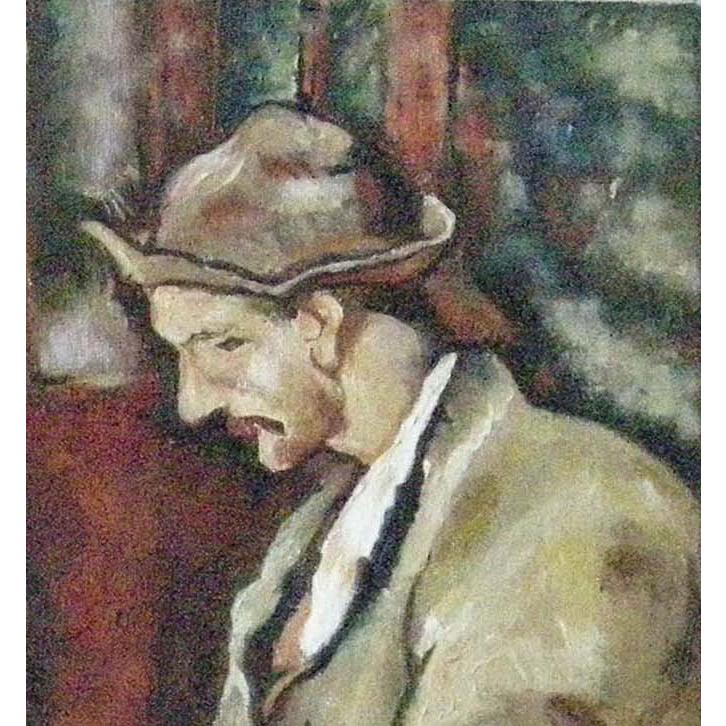 絵画 インテリア 玄関 アート 油絵模写 セザンヌの「カード遊びをする