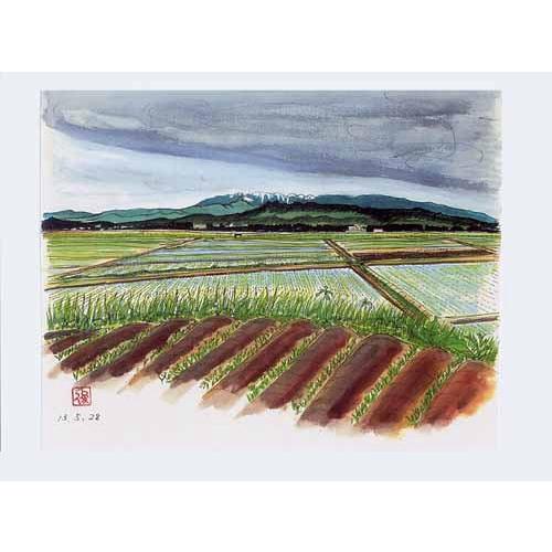 絵画 インテリア 玄関 アート 風景画 芭蕉 奥の細道19 尾花沢 養泉寺裏