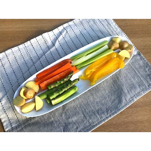 2つ仕切り 長皿 野菜スティック チーズフォンデュ 白い プレート 強化磁器 シンプル おしゃれ カフェ 割れにくい レンジokアウトレット 陶磁器専門西田 通販 Yahoo ショッピング