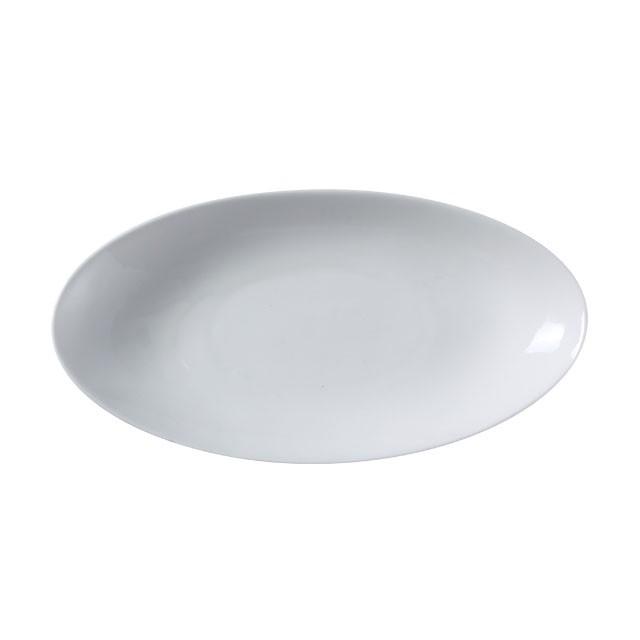 楕円皿 白磁 陶器 ポーセラーツ 食器 おしゃれ  オーバルプレート カレー皿 パスタ皿 25.2cm アウトレット｜nishida-store｜03