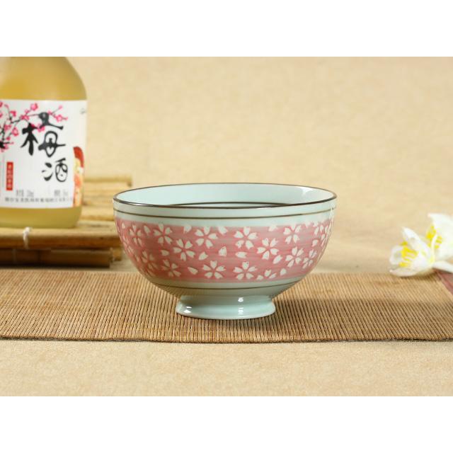 陶器 茶碗 4個セット ピンクと白 陶器 茶碗 4個セット ピンクと白 【公式通販】