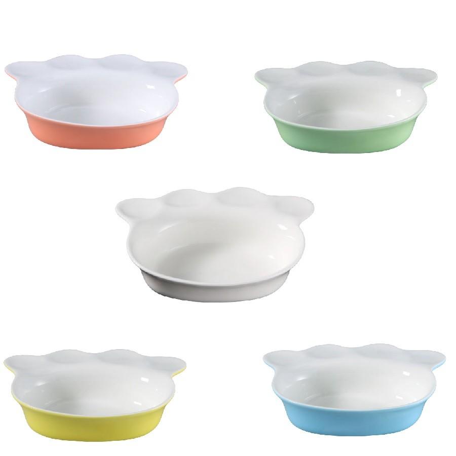 ペット食器 猫の肉球型フードボウル おしゃれ かわいい カラバリ 訳あり ポーセラーツ 絵付け 白磁 陶器 ポーセラーツ 170037 陶磁器専門西田 通販 Yahoo ショッピング