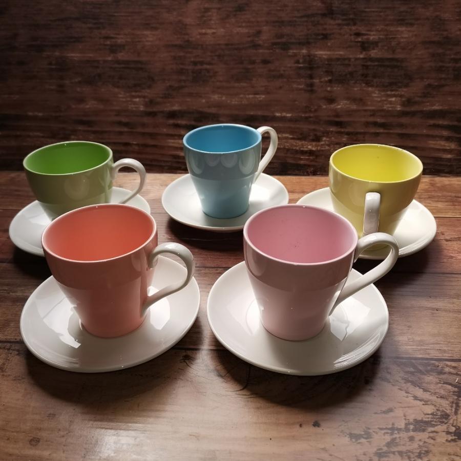 コーヒーカップソーサー セット 天然鉱石発色磁器 五色セット 170ml 陶器 ポーセラーツ おしゃれ カフェ コーヒーカップ ティーカップ 陶磁器専門西田 通販 Yahoo ショッピング