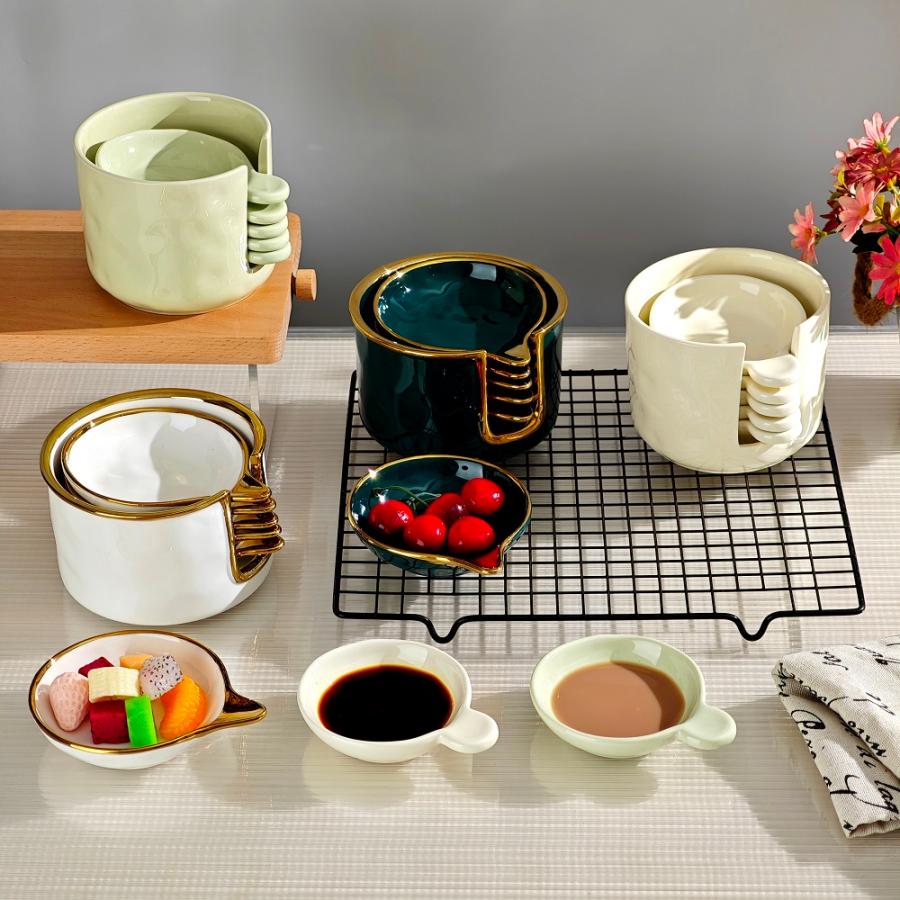ケース付き取皿セット 4枚 6枚セット 小鉢 小皿 陶器 食器 醤油皿 前菜 
