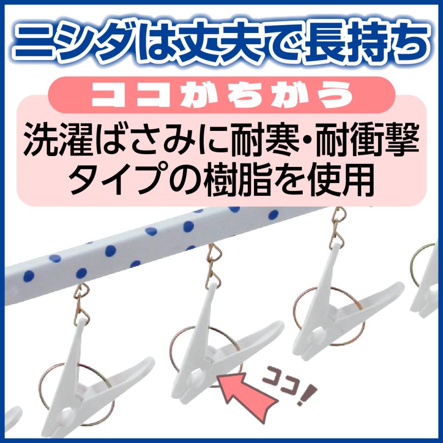 洗濯ハンガー ピンチハンガー 物干しハンガー  3点セット   ジャンボＳ ファミリーＳ ミニ角ハンガー 水玉C 洗濯ばさみ｜nishida｜06