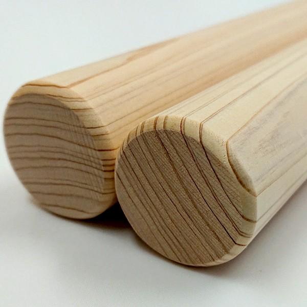 和太鼓バチ 長胴太鼓など 材質：ヒノキ（檜） 太さ34mm X 長さ510mm