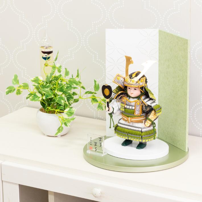 完動品 子供大将 五月人形 コンパクト おしゃれ かわいい かっこいい まろまろ みどり 横幅25cm 5月人形 鎧 鎧兜 こども大将 武者人形 大将飾り 端午の節句 【OC1287573818】(46200円)