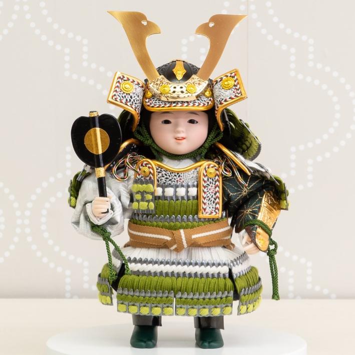 完動品 子供大将 五月人形 コンパクト おしゃれ かわいい かっこいい まろまろ みどり 横幅25cm 5月人形 鎧 鎧兜 こども大将 武者人形 大将飾り 端午の節句 【OC1287573818】(46200円)