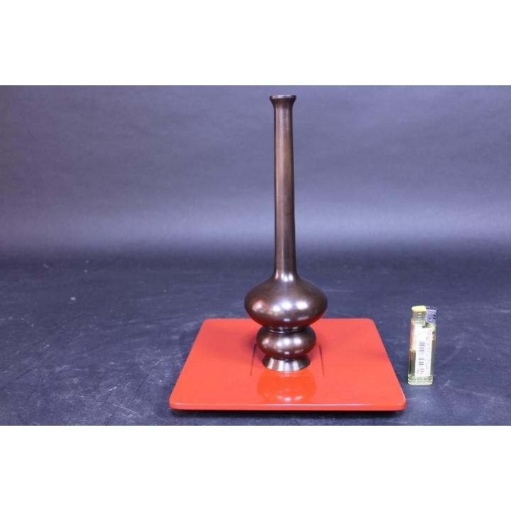 唐銅　銅製　一輪生　第月　曽呂利