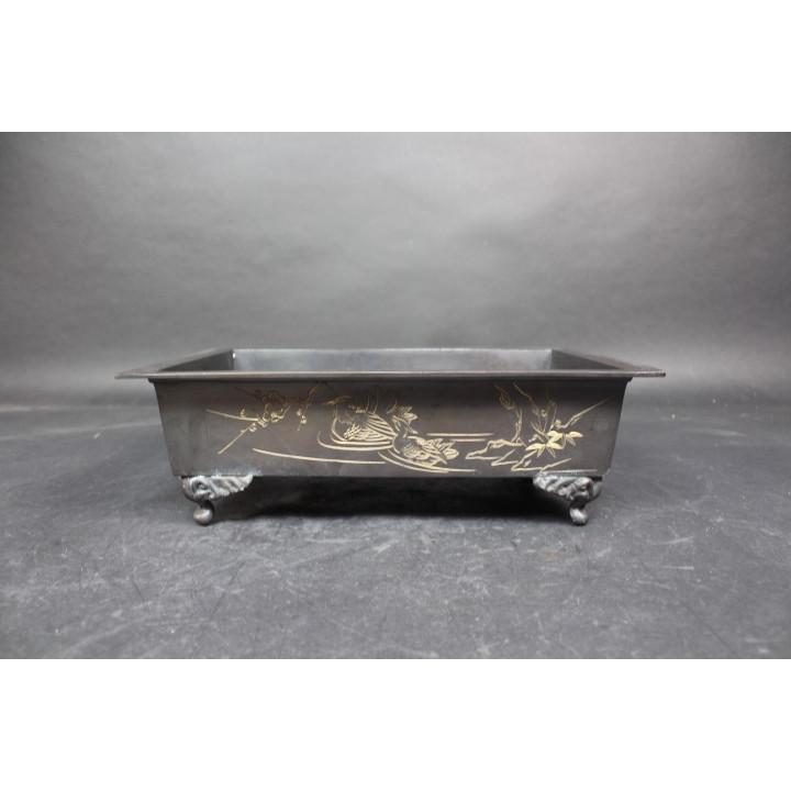 新品 唐銅 銅器 鴛彫金 水盤 砂鉢 : 西川美術ショップ - 通販 - Yahoo