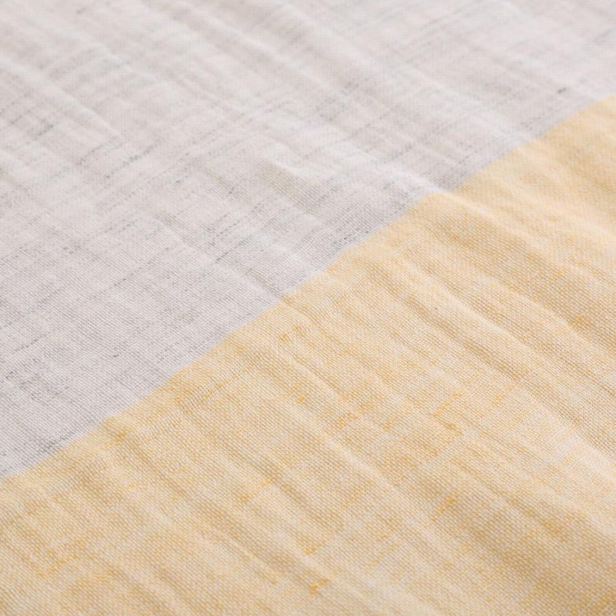 西川 ガーゼケット オーガニックコットン リネンコットン バイカラー