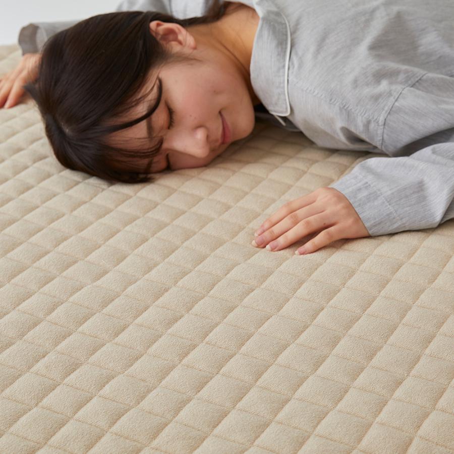 西川（nishikawa） 敷きパッド ダブル 綿100％ 汗を吸収 オール
