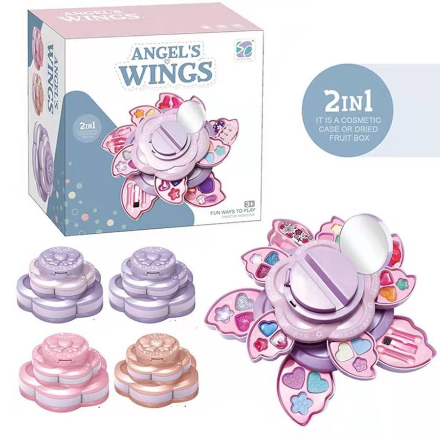 子供用メイクセット キッズメイクアップ 化粧品 メイクアップ 女の子 おままごと お化粧セット 化粧ケース メイクおもちゃ|nishiki-art|03