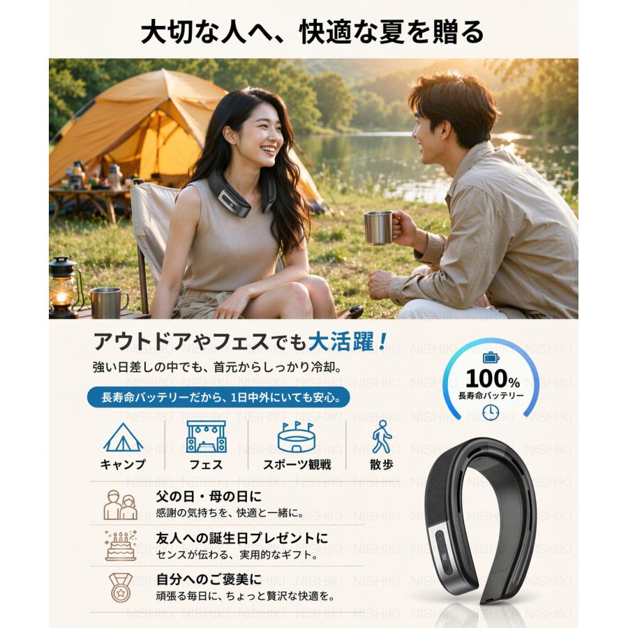 ネッククーラー 首掛け扇風機 扇風機 携帯扇風機 冷却プレート 電池式