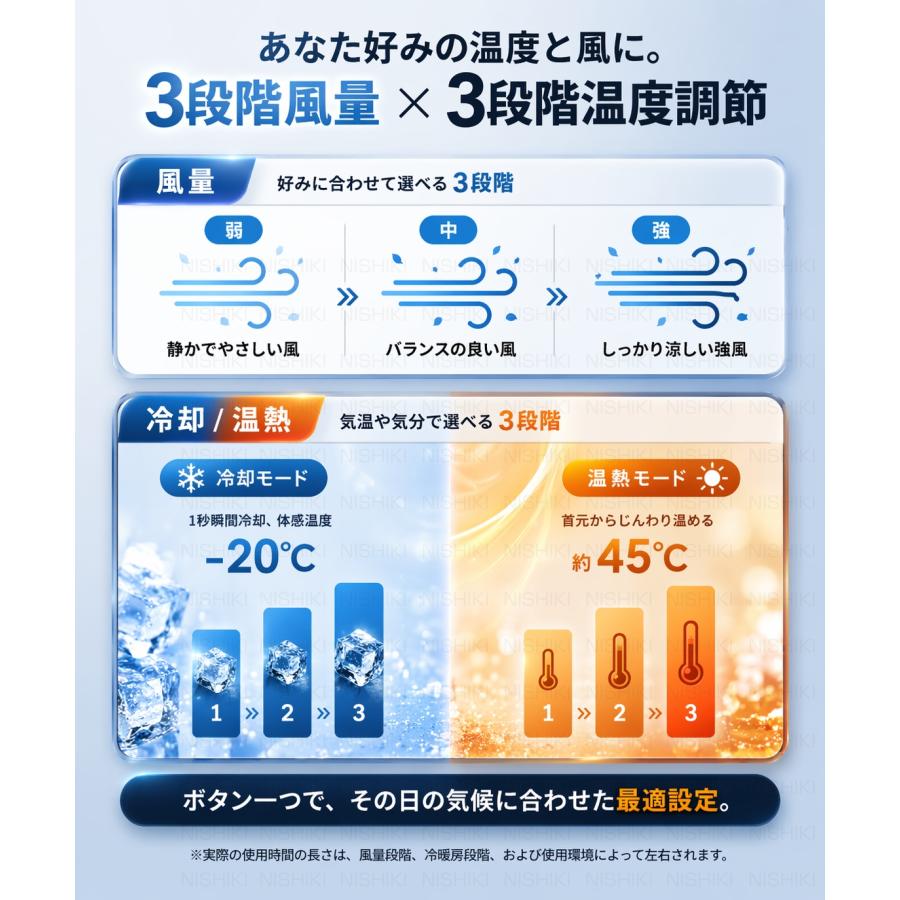 首掛け扇風機 ネッククーラー 扇風機 携帯扇風機 冷却プレート 電池式