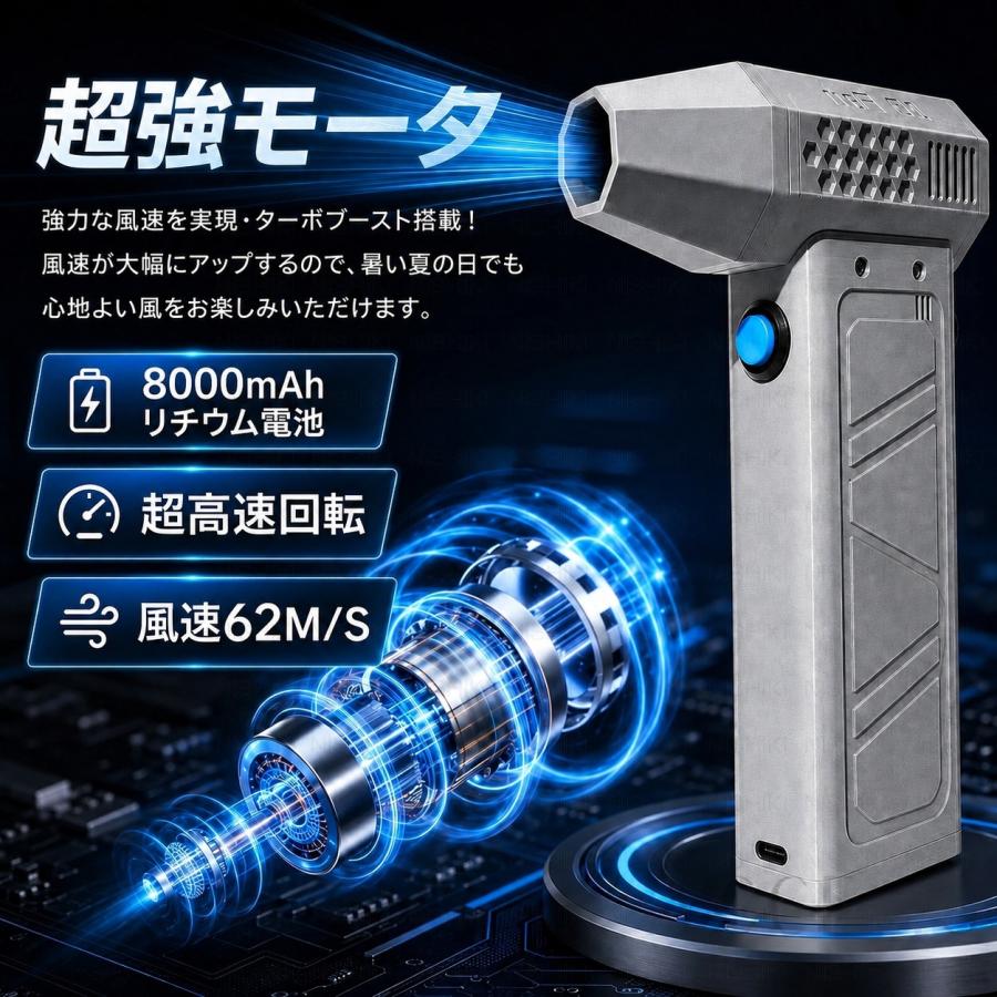 エアダスター ミニジェットファン 電動送風機 ブロワー 掃除機 充電式