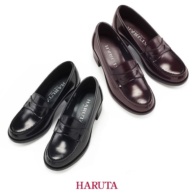 HARUTA（ハルタ） レディース ローファー ヒール高め 靴 4603 : 学生服
