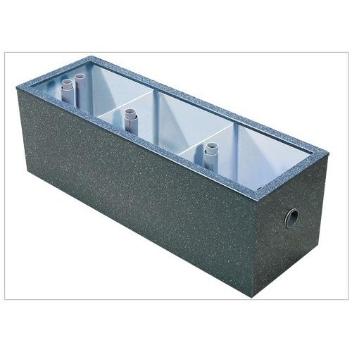 ☆テクノ販売 FRP濾過槽 C型3槽 スノコ付 濾材付7L×27袋(189L) 大型