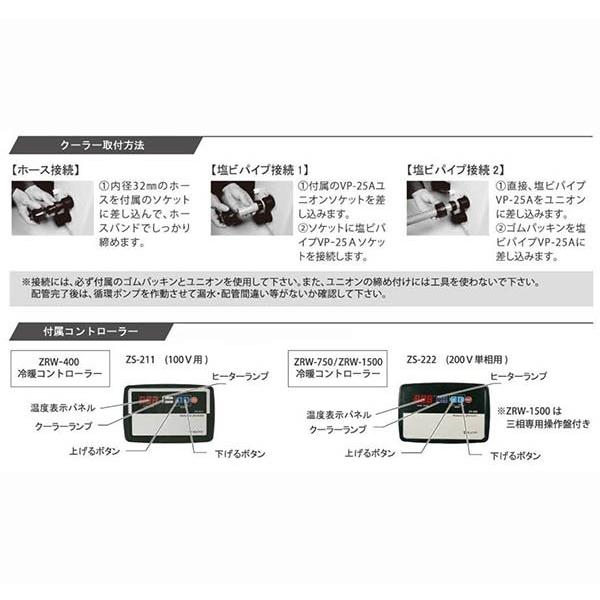 水槽 クーラー ゼンスイ 大型循環式クーラー ZRW-1500 三相200V 水槽 クーラー ゼンスイ 大型循環式クーラー ZRW-1500 三相200V