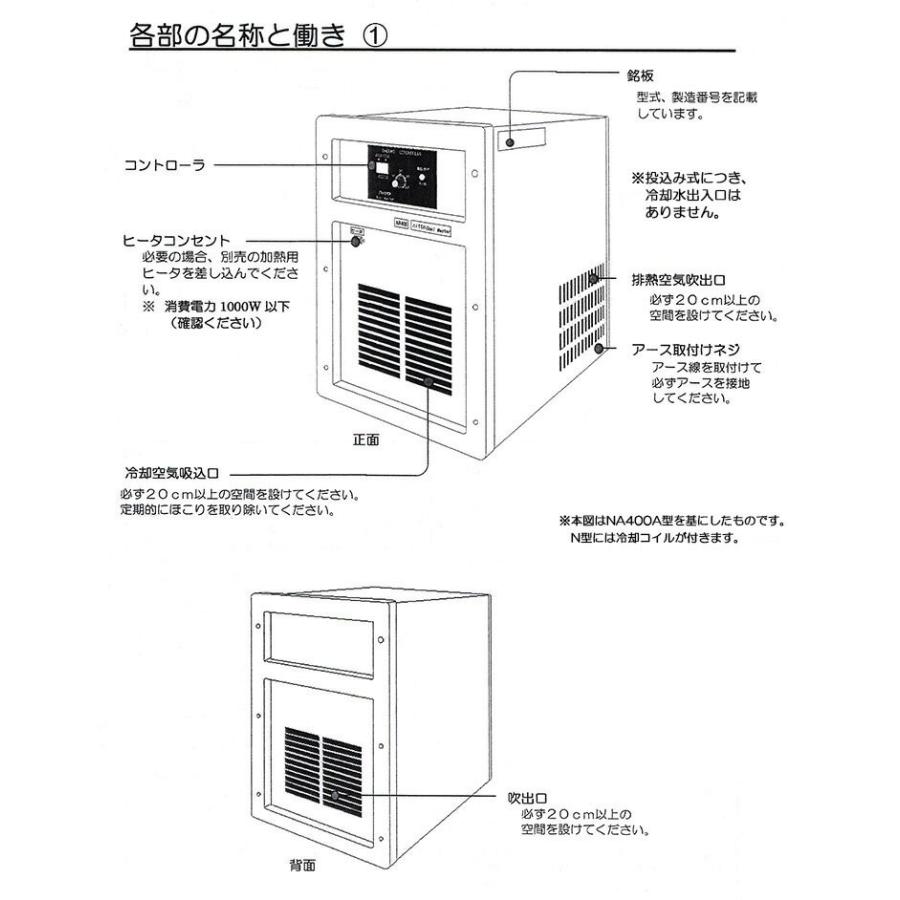 ニットー 水槽 クーラー N-65 Aタイプ(冷却コイル左側出) 屋内型 ニットー 水槽 クーラー N-65 Aタイプ(冷却コイル左側出) 屋内型