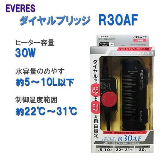 エヴァリス オートヒーター ダイヤルブリッジ R30af ヒーター 人気のファッションブランド 但 一部地域送料別途 サーモスタット一体型 送料無料