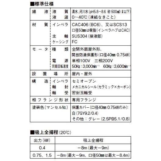 川本 自吸式うず巻ポンプ GSO2-406CE0.75 三相200V 60Hz 送料 川本 自吸式うず巻ポンプ GSO2-406CE0.75 三相200V 60Hz 送料