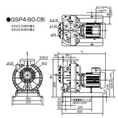 川本 海水用 自吸式プラスチックポンプ GSP4-806-CE2.2 三相200V 川本 海水用 自吸式プラスチックポンプ GSP4-806-CE2.2 三相200V