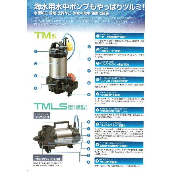 鶴見製作所 海水用 水中チタンポンプ 50TM2.4S 単相100V 60Hz 非 鶴見製作所 海水用 水中チタンポンプ 50TM2.4S 単相100V 60Hz 非