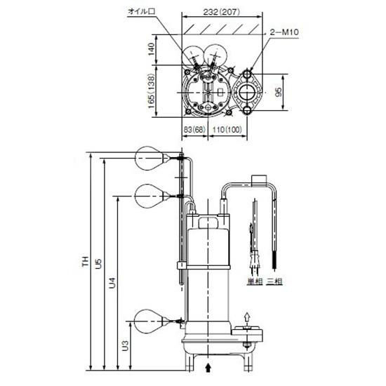 川本ポンプ カワペット WUO4-405-0.25SLN 単相100V 50Hz 自動 川本ポンプ カワペット WUO4-405-0.25SLN 単相100V 50Hz 自動