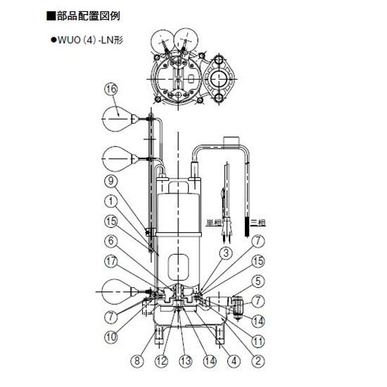 ☆川本ポンプ カワペット WUO4-506-0.4SLN 単相100V 60Hz 自動交互型