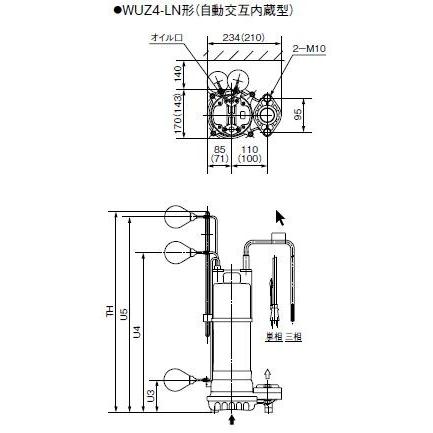 川本ポンプ カワホープ WUZ4-406-0.25SLN 単相100V 60Hz 自動 川本ポンプ カワホープ WUZ4-406-0.25SLN 単相100V 60Hz 自動
