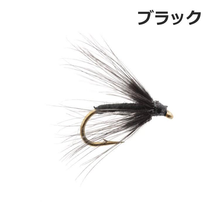 『匿名配送』フライフィッシングマテリアル（ウェット、ソフトハックルフライ ソフトハックル ウェットフライ 表層狙いに 完成品毛ばり 4カラー 16本