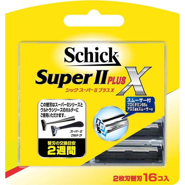 シック 送料無料（一部地域を除く） Schick スーパーIIプラスX 祝開店大放出セール開催中 2枚刃 16コ入 替刃