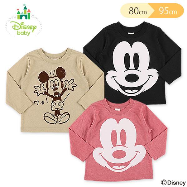 新品 送料無料 ディズニー Bigミッキー長袖tシャツ 80cm 90cm 95cm 新発売