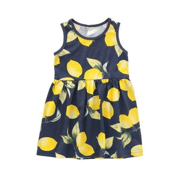 レモン総柄ノースリーブワンピース 激安超特価 90cm 95cm