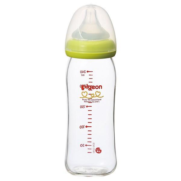 高品質 ピジョン 母乳実感 商品追加値下げ在庫復活 哺乳びん 耐熱ガラス製 ライトグリーン240ml