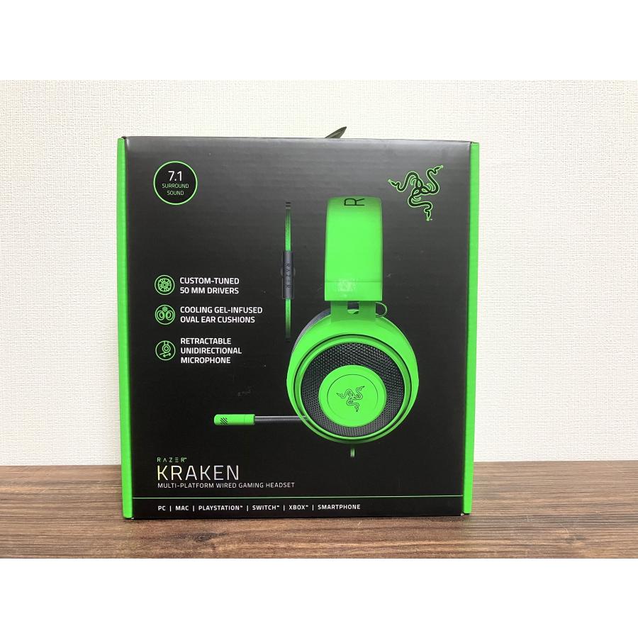中古動作品】Razer Kraken Green ゲーミングヘッドセット RZ04 