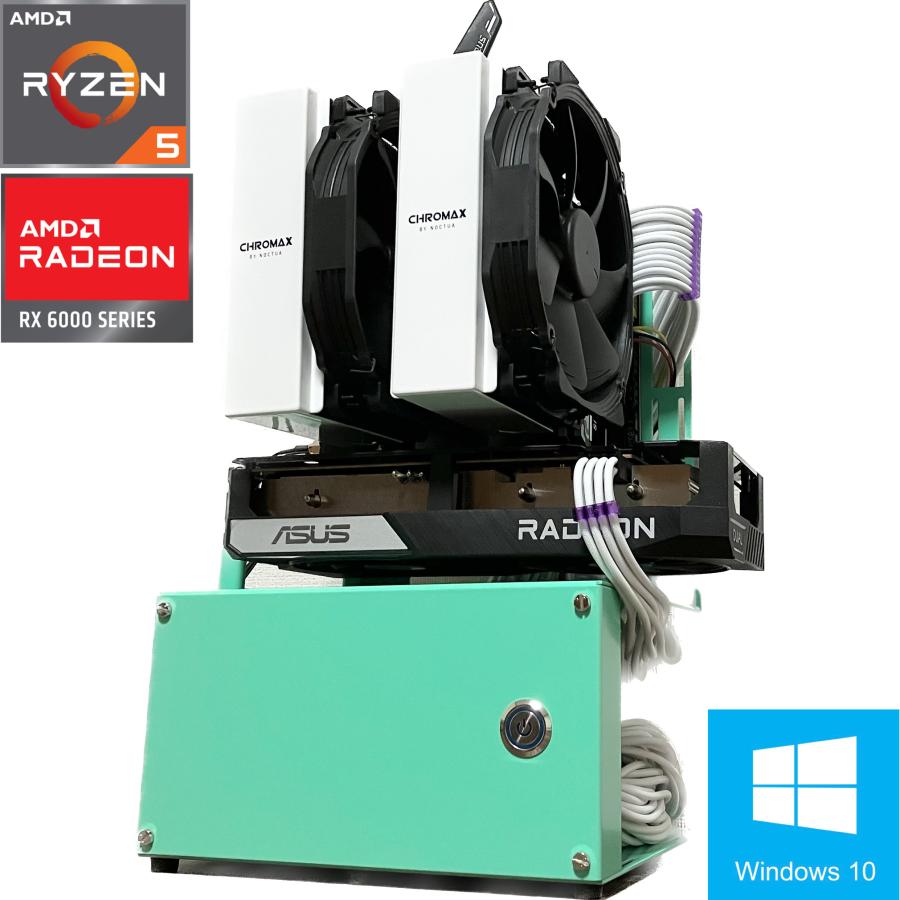 ゲーミングPC Ryzen5 5600X RADEON RX6600XT ITX WIFI搭載 長尾製作所 