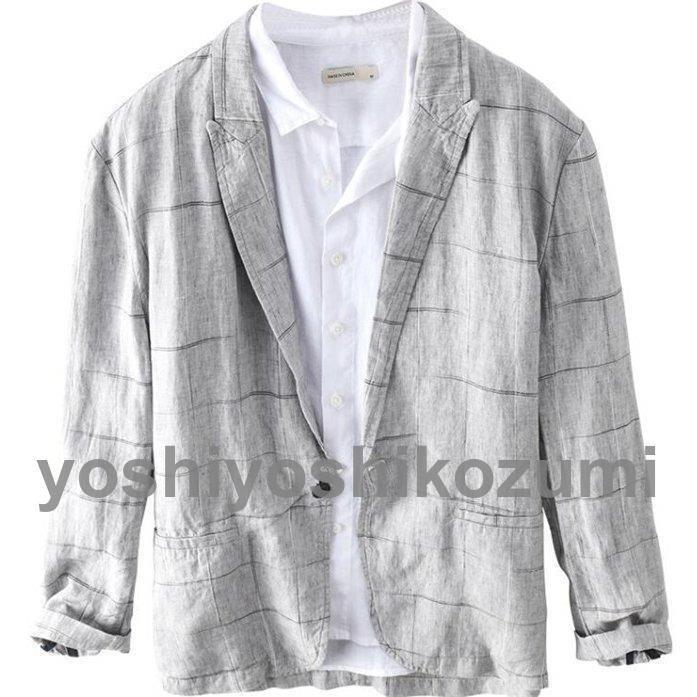 宅送 テーラードジャケット メンズ サマージャケット 綿麻 夏 通勤 ブレザー テーラード 紳士服 通気 ビジネスジャケット 数量限定 Joilycoffee Vn