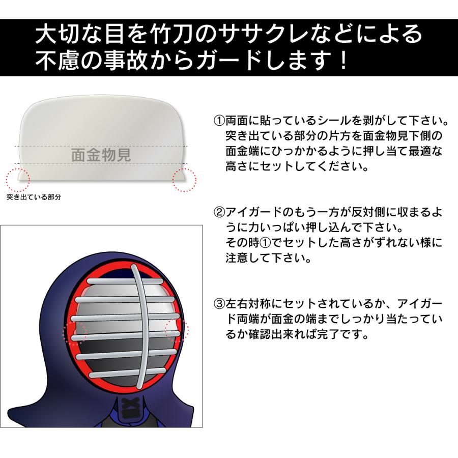 剣道 面用 インナーマスク 全剣連推奨用具 アイガード 飛沫対策 目を  